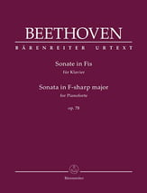 Sonata in F-sharp Major, Op. 78 piano sheet music cover